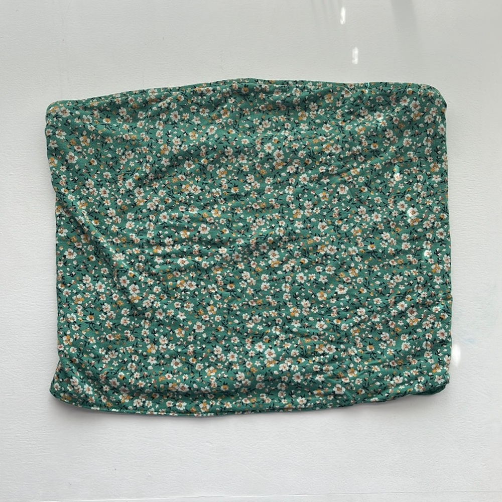 American eagle / green floral tube top